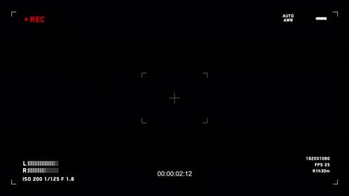 Minimalist Camera Recording Interface HUD Overlay