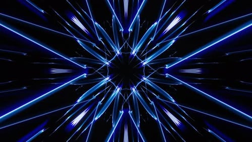 Blue Gradient Flash Geometric Neon Dj Loop Animation Background