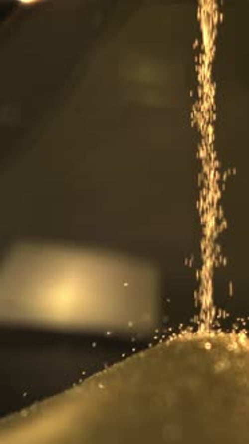 Super Slow Motion Sand Fall in the Hourglass Filmed on a Highspeed Camera at 1000 Fps