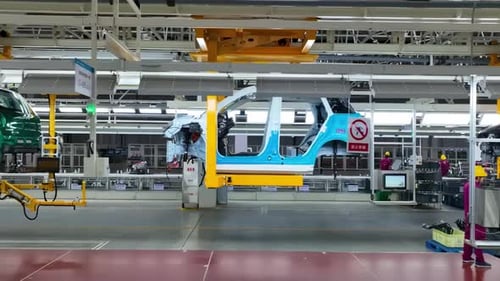 Bande transporteuse intelligente industrielle d'usine sur une chaîne de production de véhicules automobiles de distribution intelligente à grande échelle