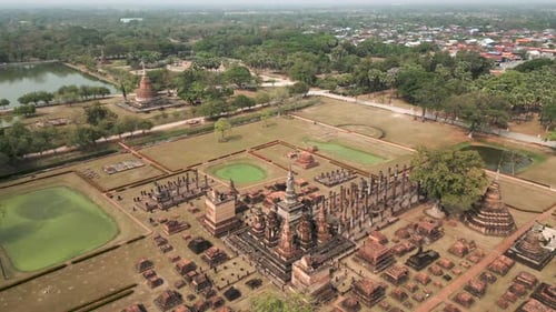 Sukhothai Monument As Seen From the Sky