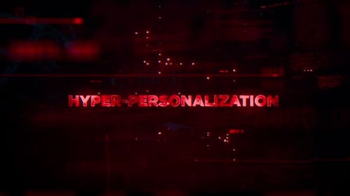 Hyper Personalization Futuristic Glowing Motion Hologram Concept Background