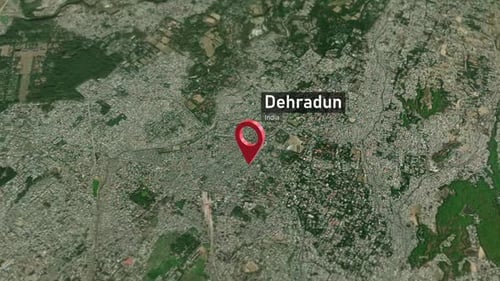 Dehradun City Map Zoom (India) from Space to Earth