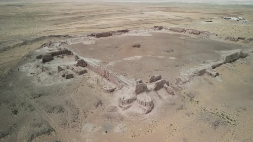 Diagonal Aerial Angle Showing Preserved Layout of AyazKala Walls