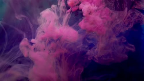 Abstract Ink Splash Color Water Drop Liquid Pink Color Footage