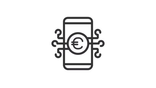 Animated Online Payment Linear Icon