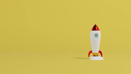 3D Rocket Launching with Smoke Animation