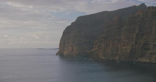 Los Gigantes during Sunset - Tenerife, Canary Islands, Spain. Volcanic beach in the Canary Islands