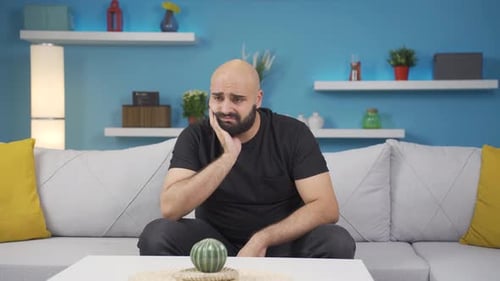 Frustrated man gets angry.