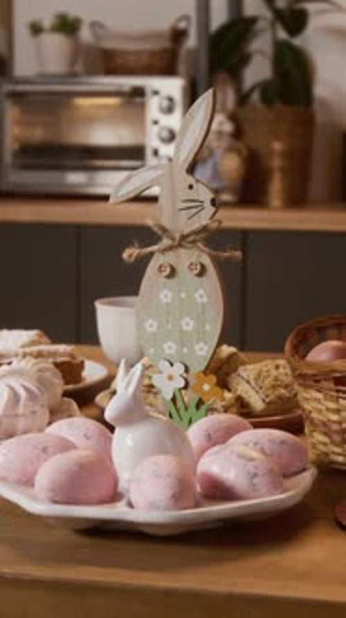 Festive Easter Bunny Still Life with Treats