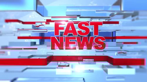 Dynamic 3D Geometric News Broadcast Opener Title Animation