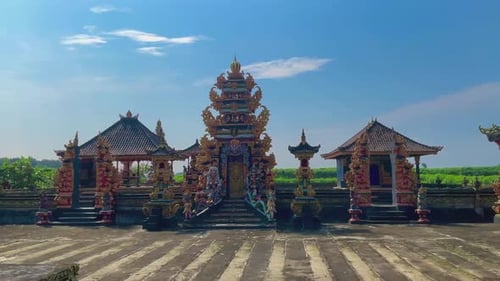 Ornate Decorative Temple on a Sunny Day