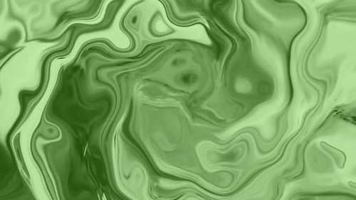 Fluid Green Liquid Swirls Abstract Motion Background