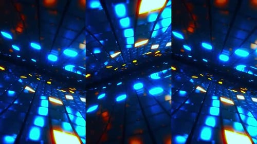 Animación futurista de túnel de ciencia ficción en 4K
