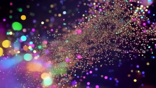 Fundo abstrato de partículas mágicas com bokeh brilhante e