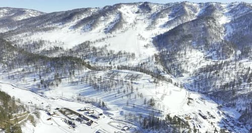 Snowy Mountain Valley Shelters Ski Resort with Cottages