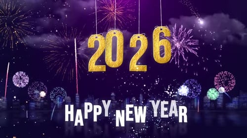 2026 Frohes Neues Jahr-Hintergrund