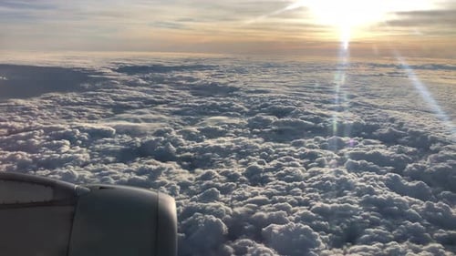 fly over cloud by plane