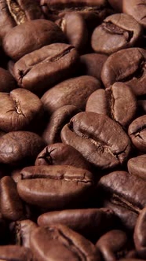 Roasted Coffee Beans Close Up Detail