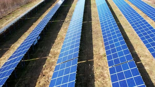 Rural Solar Field: Massive Photovoltaic Panels for Renewable Energy