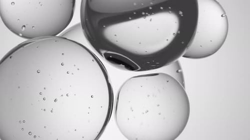 Cosmetics Blue Serum Liquid Bubbles 3d Abstract Background Cosmetic Moisturizer Essence Gel Collagen