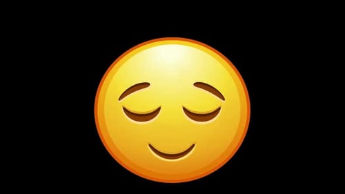 Smiling Blinking Happy Emoji Character Animation
