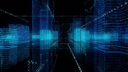 Digital City Background Cyber Software