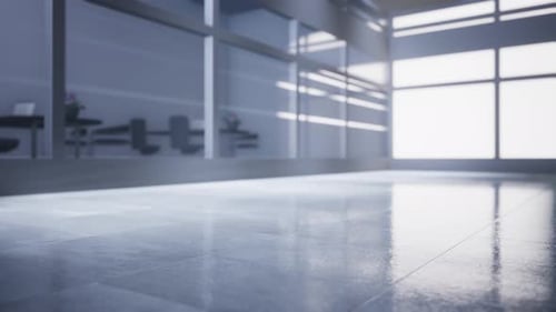 Clean White Background Corporate Office Interior