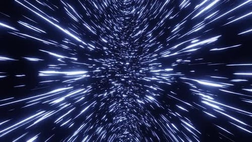 Futuristic Light Speed Tunnel Hyperspace Warp Background Loop