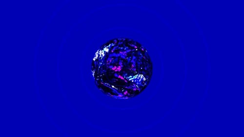 Schönes kreisförmiges Kugel-Netzwerksignal mit blauem Erdhintergrund.436