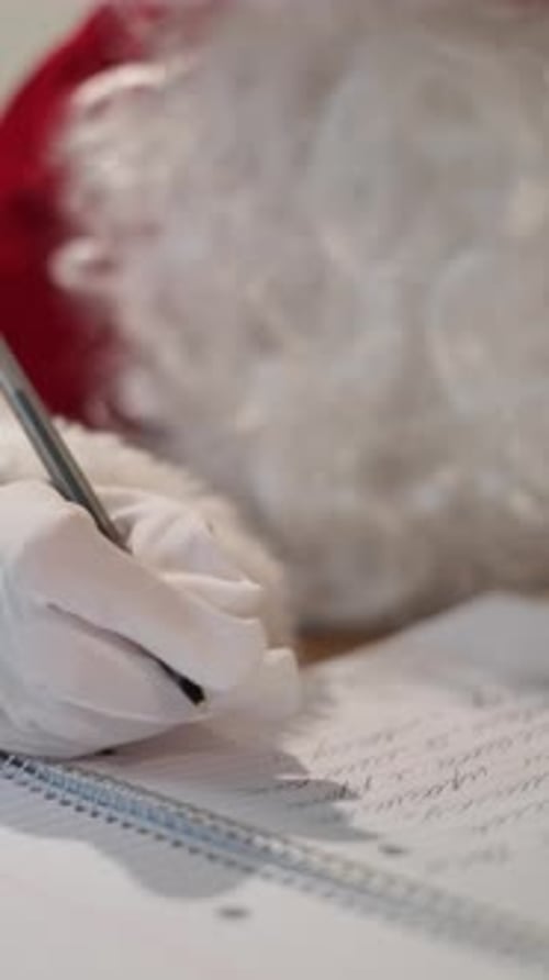 Santa Claus Writing His Christmas List