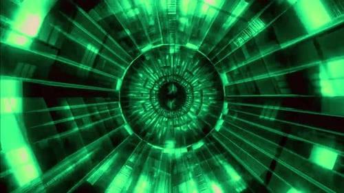 Psychedelische futuristische Tunnel-Hintergrundanimation