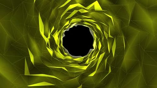 Yellow Abstract Tunnel