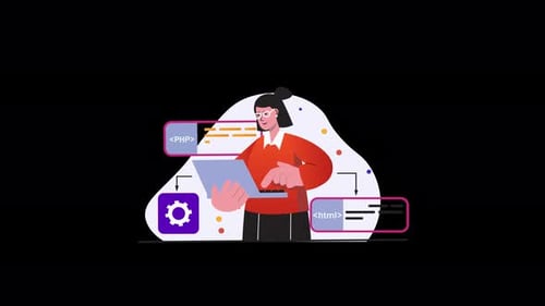 Person working with code in a tech environment