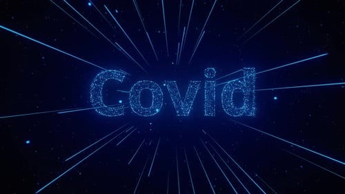 Animierter Covid-Texteffekt