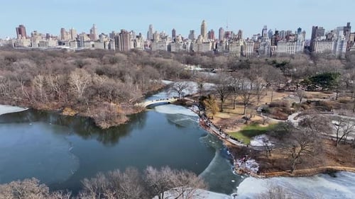 Central Park At Manhattan In New York United States.