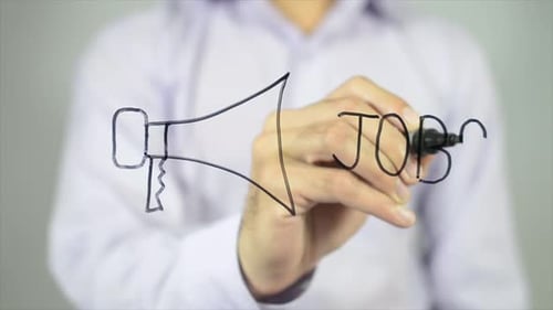 Conceito de anúncio de emprego