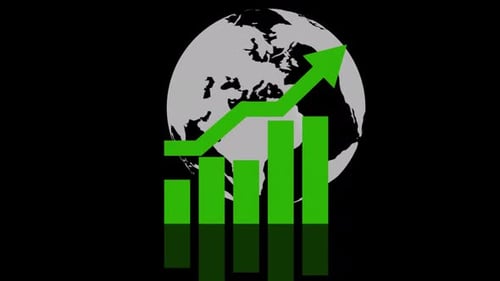 Business Income Graph Growing Global Companies Alpha Channel