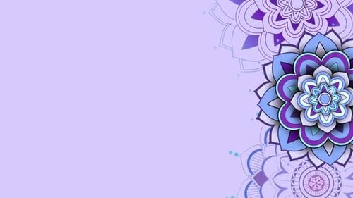 Elegant Rotating Mandala Ornament Design Background Loop