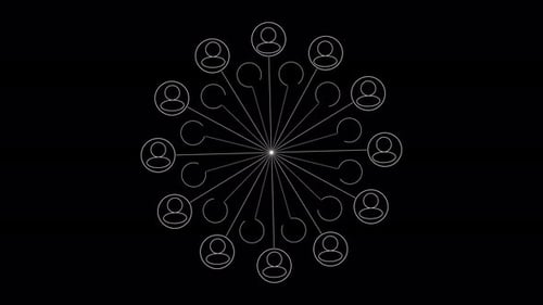 Minimalist People Network Connection Animation