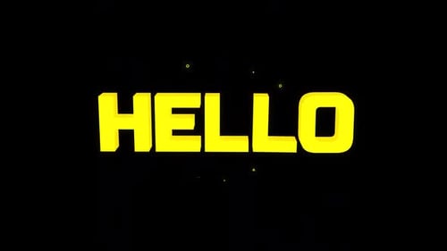 Animated 3D Block Text Reveal of Hello