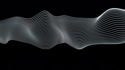 Abstract Flowing Waveform Lines Animation Background