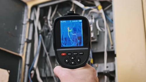Electrical Panel Inspected With Thermal Imaging Camera