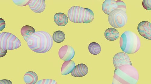 Pastel Easter Eggs Falling Animation Loop