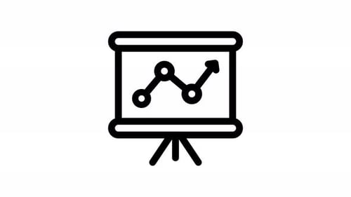 animación de iconos de línea de análisis