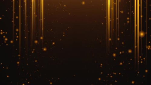 Elegant Golden Light Rays and Particles Celebration Background