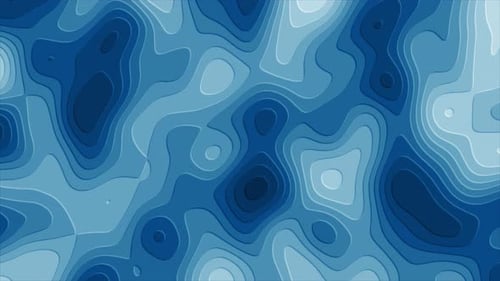 Animated Abstract Blue Contour Map Background Loop