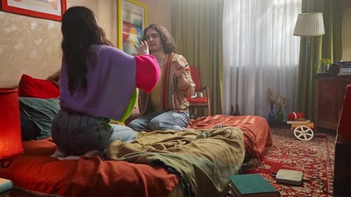 Friends Signing on Bed in a Retro Home