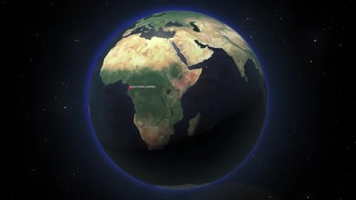 Earth Zoom From Space To Equatorial Guinea