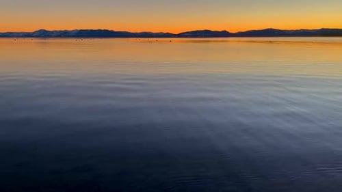 A dreamy twilight lake landscape. Nature background. Relaxing. Calming. HD video.